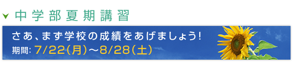 中学部 夏期講習