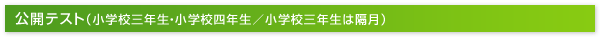 公開テスト（4年・5年　3年は隔月）