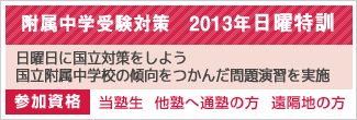 附属中学受験対策 土曜・日曜特訓